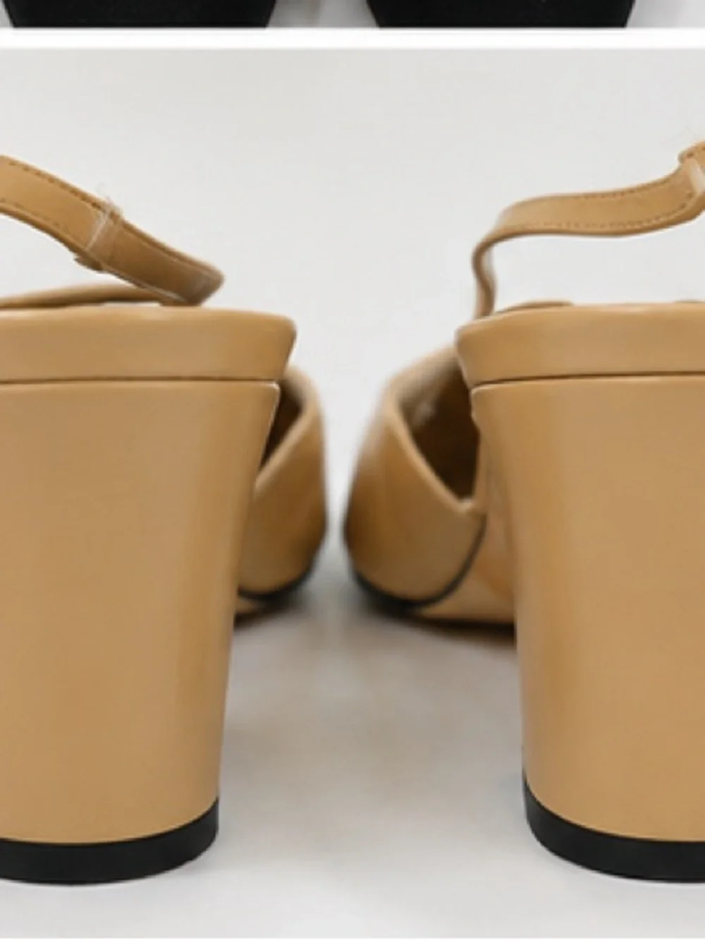 CHANEL Two-Tone Slingback Pumps in Tan and Black